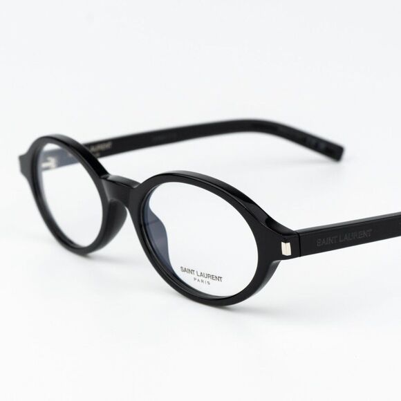 NEW Saint Laurent SL751 JEANNE OPT 001 Black Oval Women Eyeglasses - Picture 5 of 13